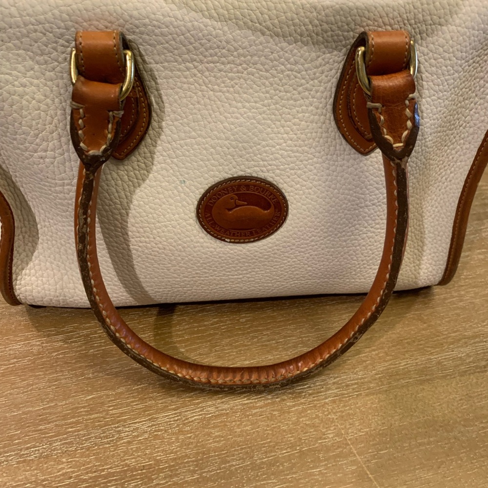 Dooney & Bourke Cream / White and Brown Satchel - Picture 2 of 16